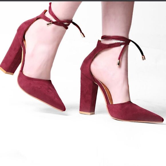 HENGSON LACE UP POINTED-TOE  WOMEN'S SEXY HIGH HEELS PUMP - Picture 1 of 16